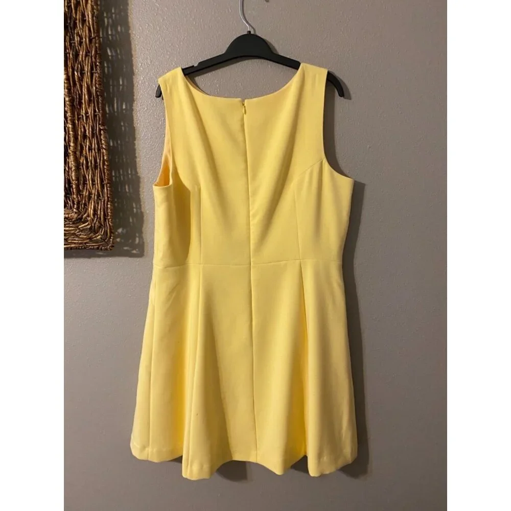 The Limited Dress 16 Large Lemon Yellow Career Church Washable Sleeveless
